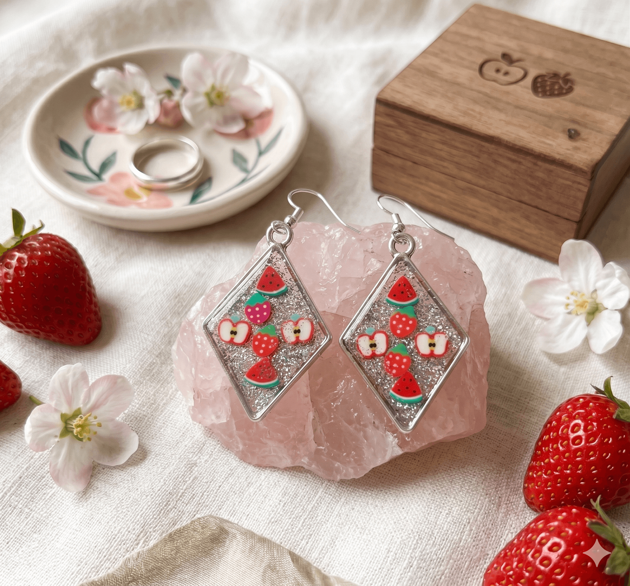 Red Fruit Earring