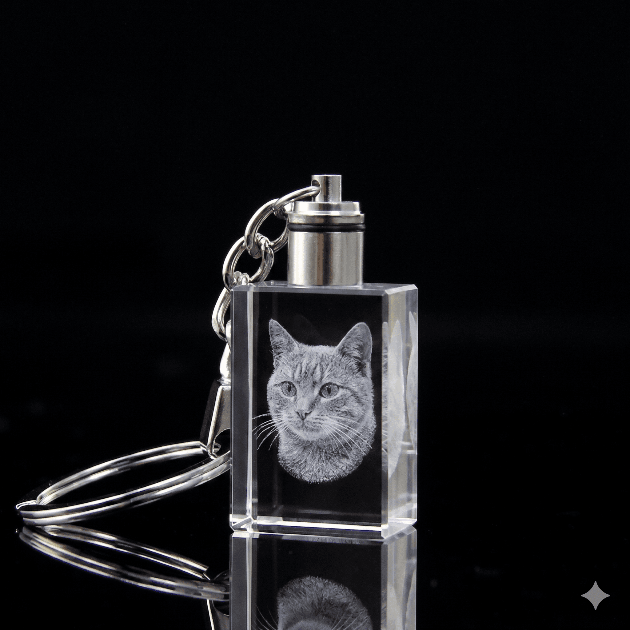 Cat Crystal Keychain