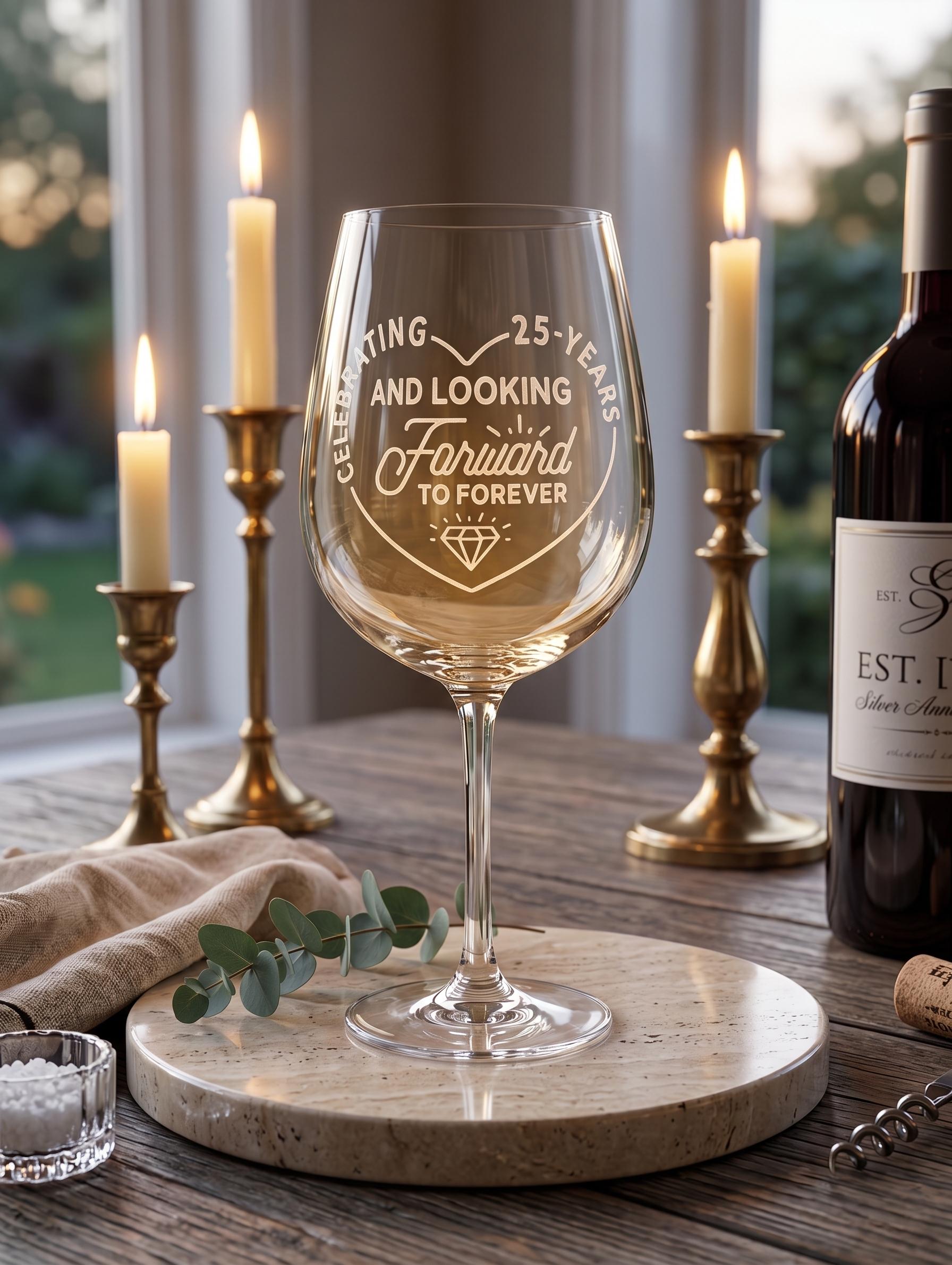 Engraved Pair of Glass