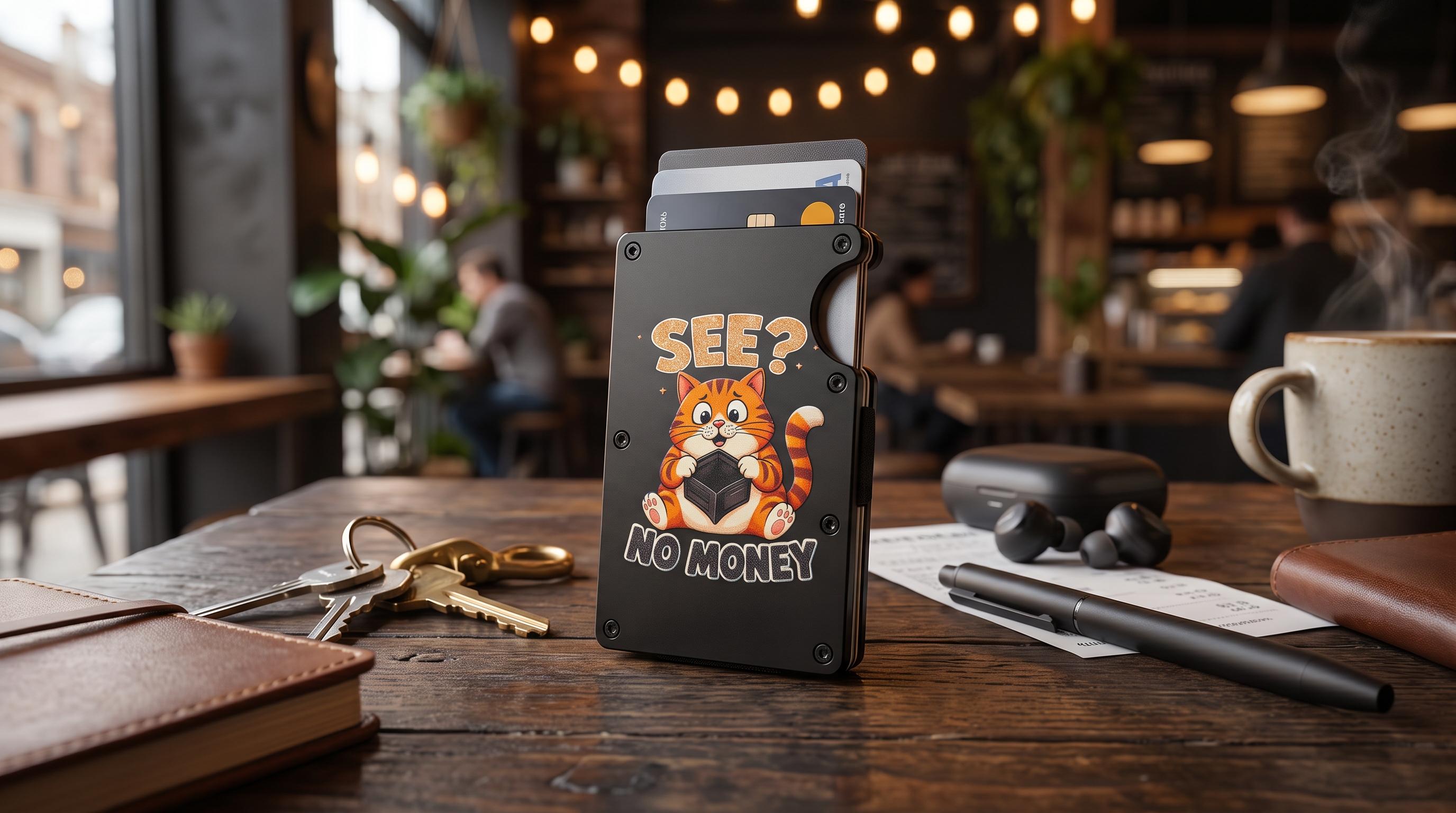 Black Rfid Blocking Wallet With Color Pic