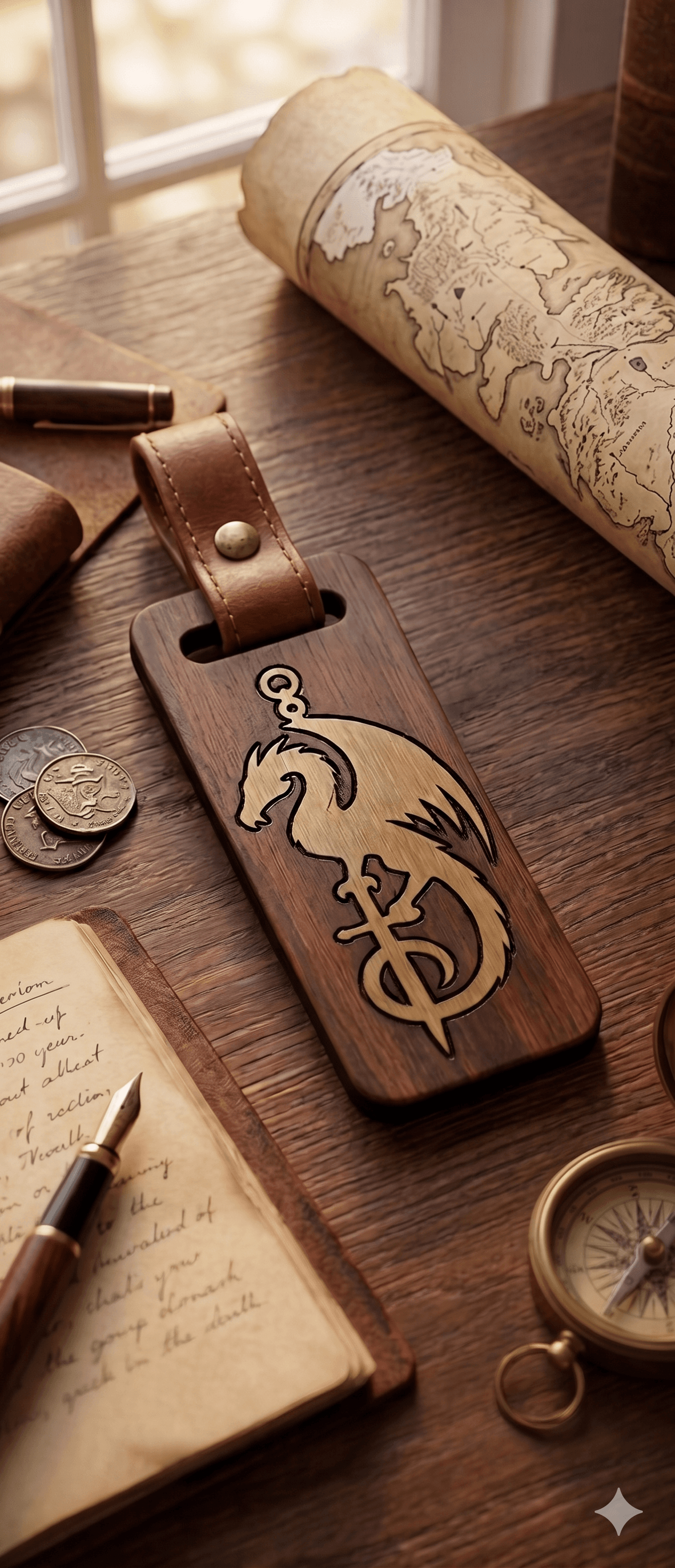 Inlayed Purpleheart keychain